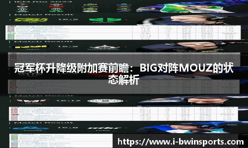 冠军杯升降级附加赛前瞻：BIG对阵MOUZ的状态解析
